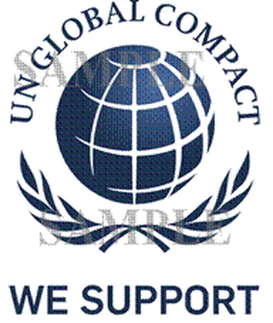 We Support the UN Global Compact. WATERMARKED SAMPLE PLACEHOLDER, not for publication